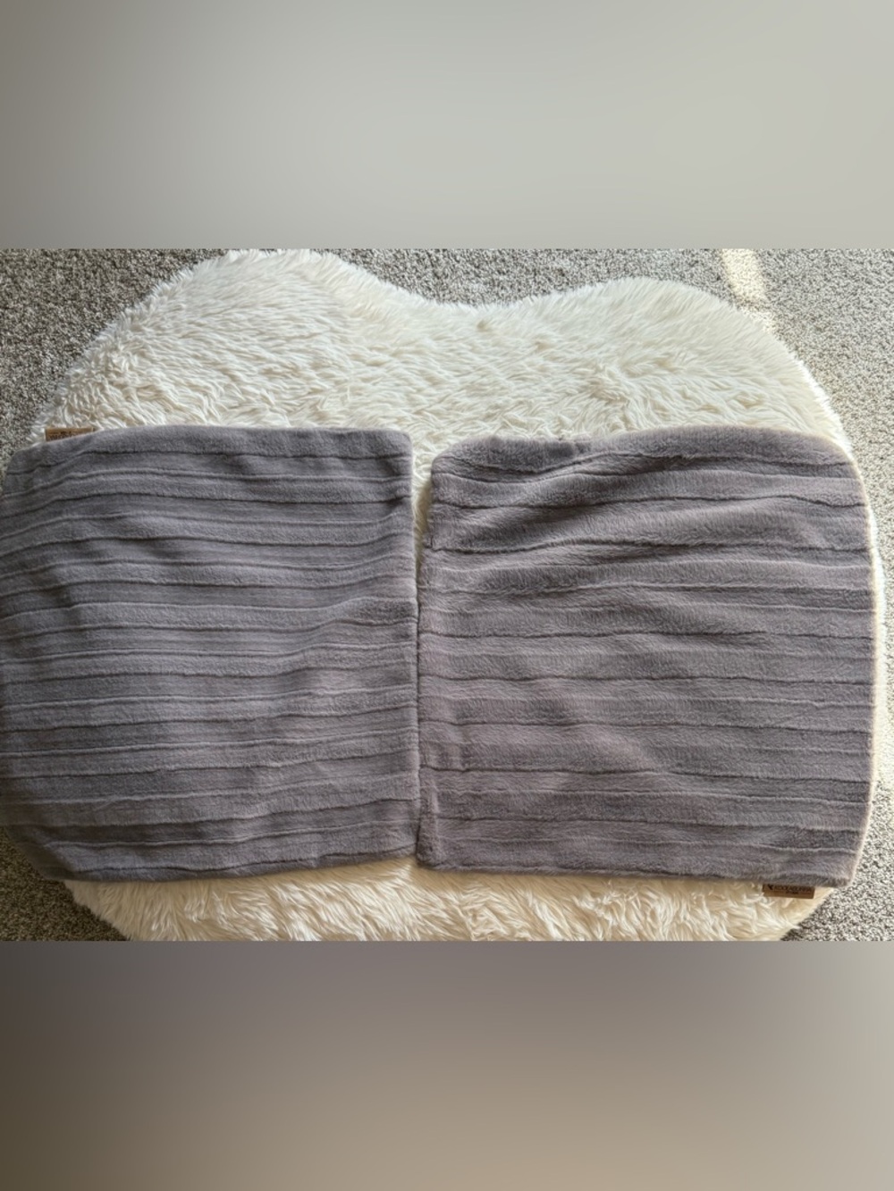 Koolaburra by UGG Gray Faux Fur Pillow Case Set Of 2